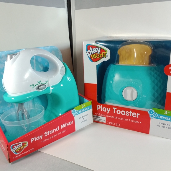 play right Toys Play Right Play Toaster Pop Up Action Stand Mixer